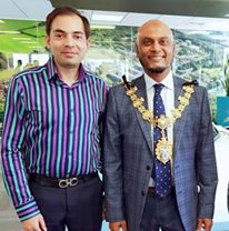 #MayorofCroydon Humayun Kabir (2019-2020) visiting our office this week. Good to see him encourage Entrepreneurship and Technology Businesses in Croydon.